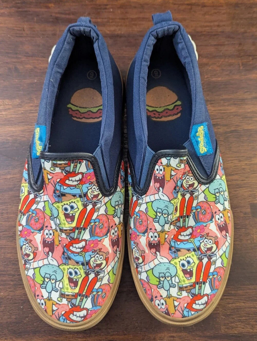 Ground Up SpongeBob Slip On Shoes Men's Size 9